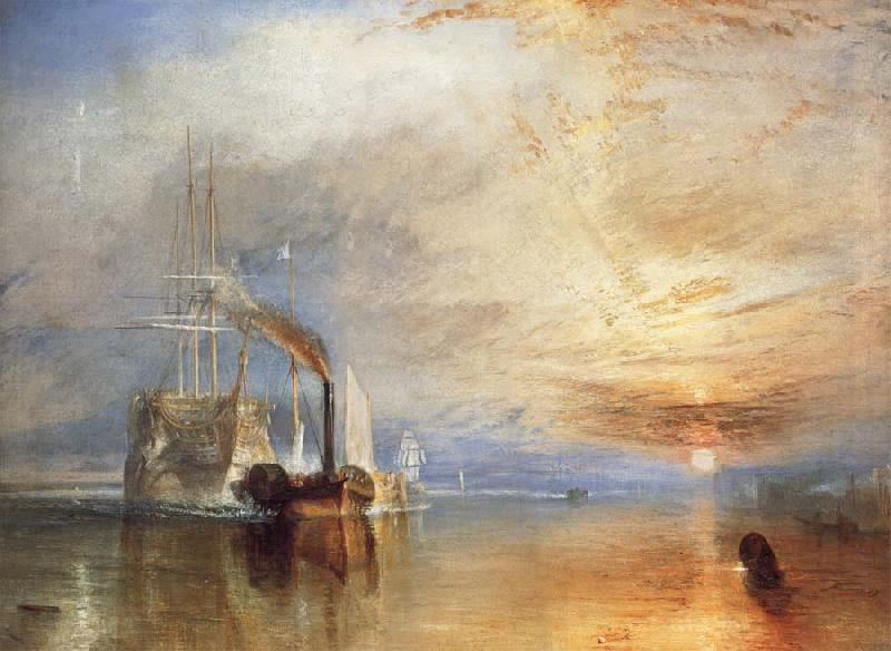 Joseph Mallord William Turner The Fighting Temeraire Tugged to Her Last Berth to be Broken Up China oil painting art
